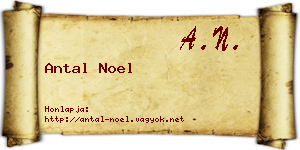 Antal Noel névjegykártya